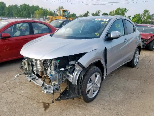 3CZRU6H57KM709887 - 2019 HONDA HR-V EX SILVER photo 2