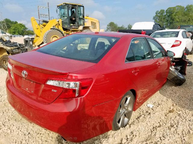 4T1BF1FK9CU625978 - 2012 TOYOTA CAMRY BASE RED photo 4