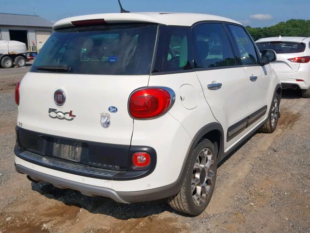 ZFBCFADH1EZ010687 - 2014 FIAT 500L TREKK WHITE photo 4