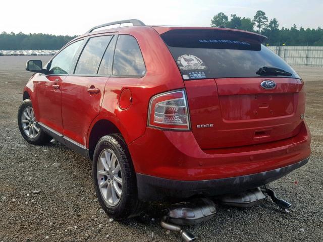 2FMDK4JC6ABA44091 - 2010 FORD EDGE SEL RED photo 3