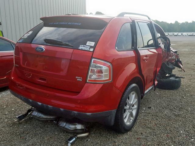 2FMDK4JC6ABA44091 - 2010 FORD EDGE SEL RED photo 4