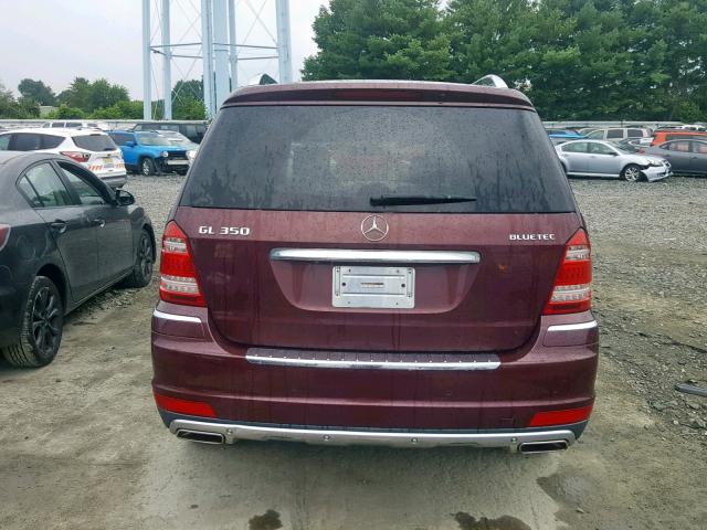 4JGBF2FE0AA597132 - 2010 MERCEDES-BENZ GL 350 BLU BURGUNDY photo 9