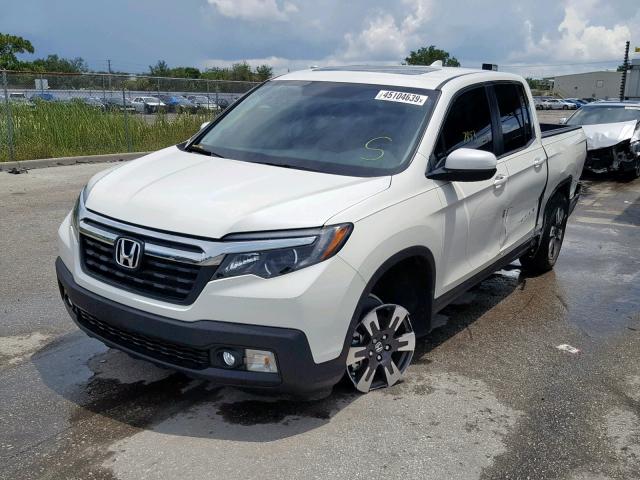 5FPYK3F54KB016456 - 2019 HONDA RIDGELINE WHITE photo 2