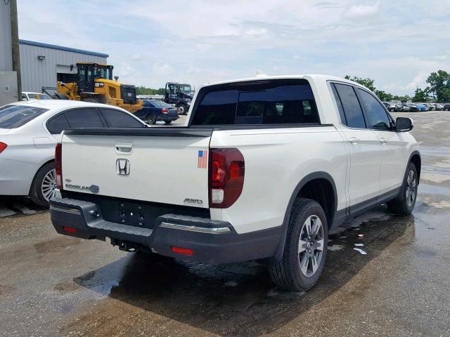 5FPYK3F54KB016456 - 2019 HONDA RIDGELINE WHITE photo 4