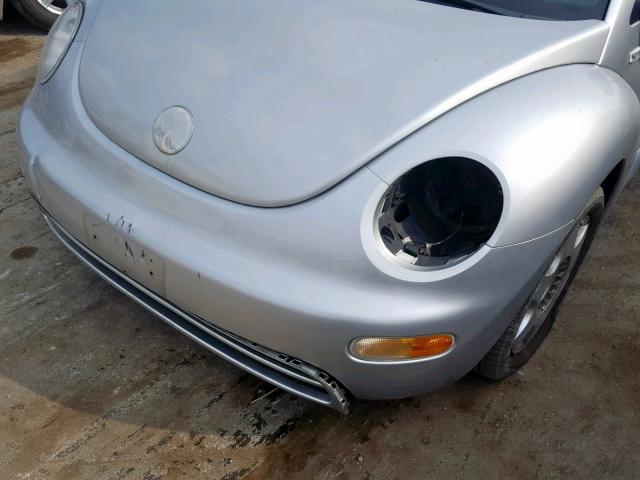 3VWBK21C03M408584 - 2003 VOLKSWAGEN NEW BEETLE SILVER photo 9