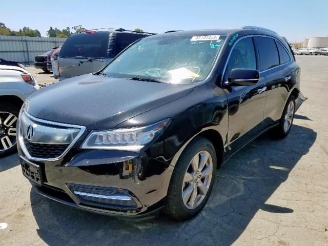 5FRYD4H8XEB039467 - 2014 ACURA MDX ADVANC BLACK photo 2