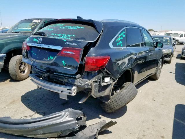 5FRYD4H8XEB039467 - 2014 ACURA MDX ADVANC BLACK photo 4