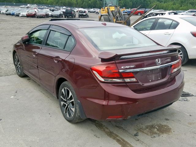 19XFB2F99DE246354 - 2013 HONDA CIVIC EXL 栗色 照片 3