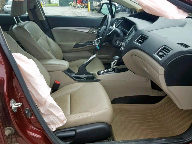 19XFB2F99DE246354 - 2013 HONDA CIVIC EXL 栗色 照片 5