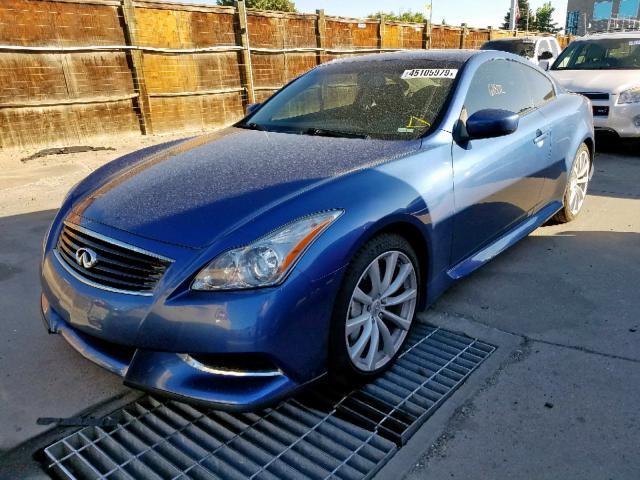 JN1CV6EK4AM101714 - 2010 INFINITI G37 BASE BLUE photo 2