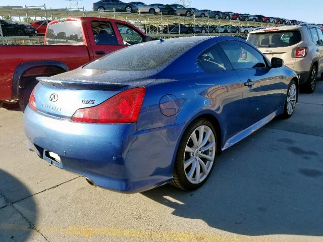 JN1CV6EK4AM101714 - 2010 INFINITI G37 BASE BLUE photo 4