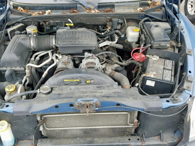 1D7HW48N25S291174 - 2005 DODGE DAKOTA QUA BLUE photo 7