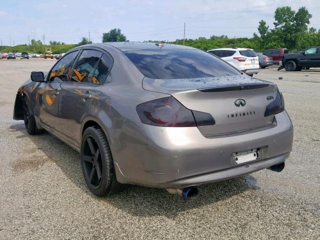 JN1CV6AR6AM458346 - 2010 INFINITI G37 GRAY photo 3