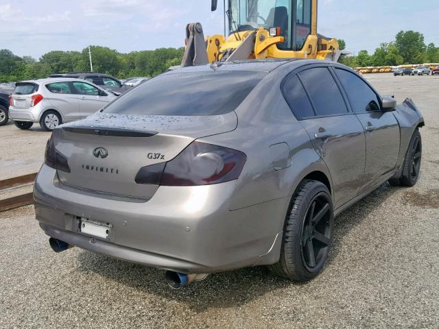 JN1CV6AR6AM458346 - 2010 INFINITI G37 GRAY photo 4