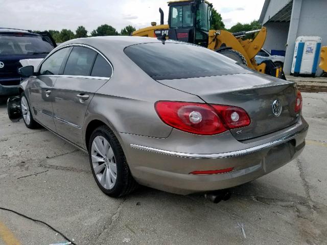 WVWMN7AN6BE729728 - 2011 VOLKSWAGEN CC SPORT TAN photo 3