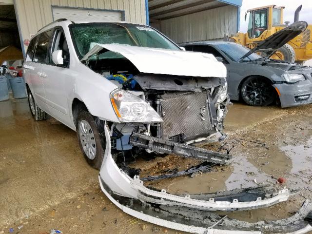 KNDMG4C76E6554967 - 2014 KIA SEDONA LX WHITE photo 1