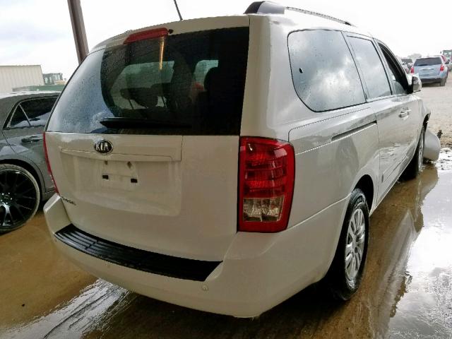 KNDMG4C76E6554967 - 2014 KIA SEDONA LX WHITE photo 4