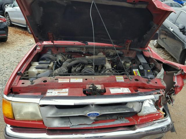 1FTCR10A7VTA77522 - 1997 FORD RANGER RED photo 7