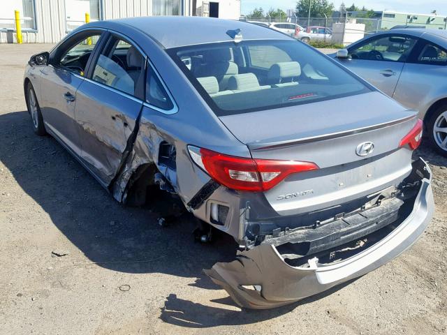 5NPE24AF5FH135707 - 2015 HYUNDAI SONATA SE BLUE photo 3