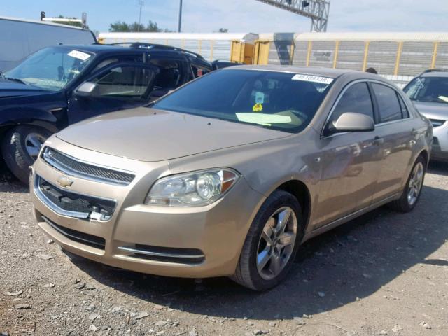 1G1ZH57B684200267 - 2008 CHEVROLET MALIBU 1LT GOLD photo 2