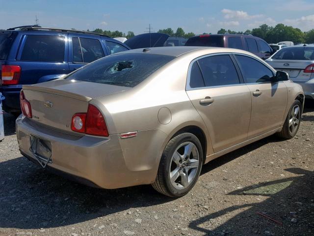 1G1ZH57B684200267 - 2008 CHEVROLET MALIBU 1LT GOLD photo 4