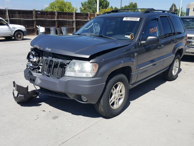 1J4GW48S44C282958 - 2004 JEEP GRAND CHER GRAY photo 2