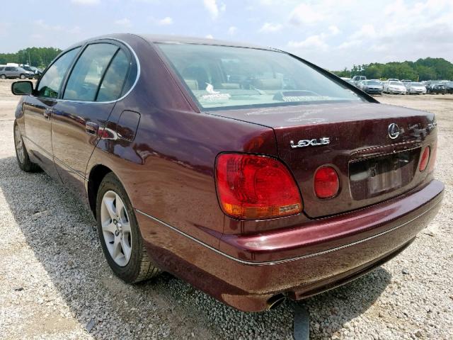 JT8BD69S520173759 - 2002 LEXUS GS 300 BURGUNDY photo 3