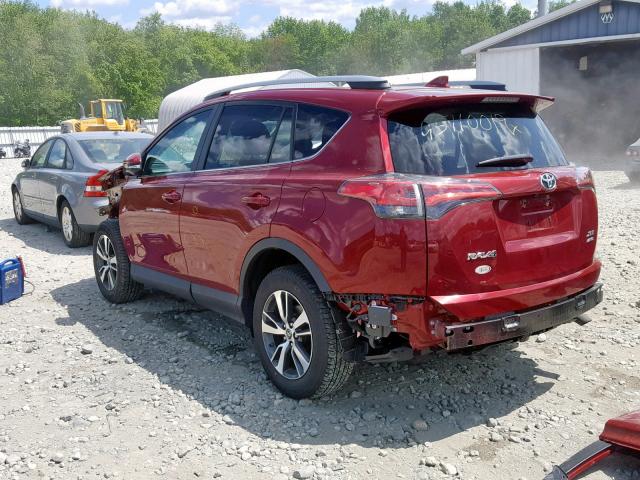 2T3RFREVXJW718988 - 2018 TOYOTA RAV4 ADVEN RED photo 3