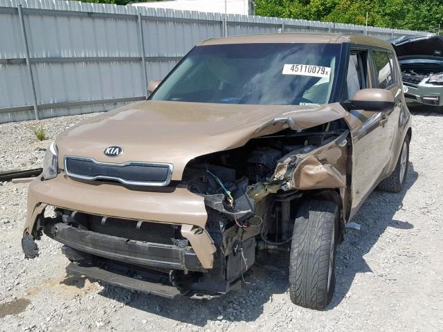 KNDJN2A24E7021062 - 2014 KIA SOUL BROWN photo 2