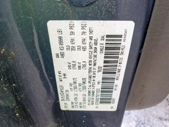 3D7KR28C75G715231 - 2005 DODGE RAM 2500 S ნაცრისფერი ფოტო 10