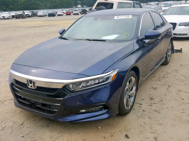 1HGCV1F51JA196146 - 2018 HONDA ACCORD EXL BLUE photo 2