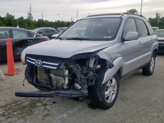 KNDJF723687534366 - 2008 KIA SPORTAGE E SILVER photo 2