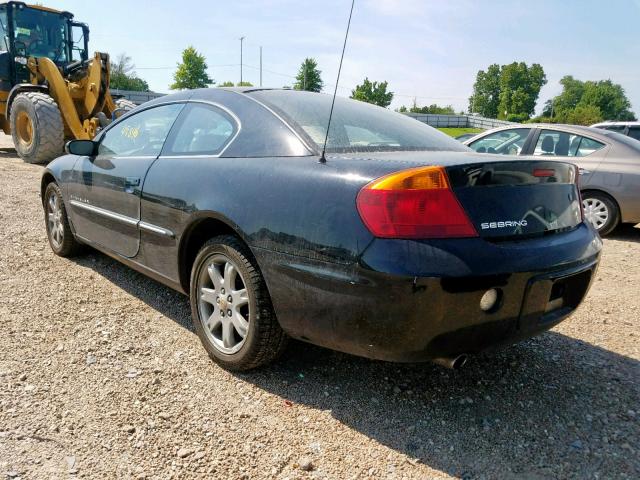 4C3AG52H61E113975 - 2001 CHRYSLER SEBRING LX BLACK photo 3