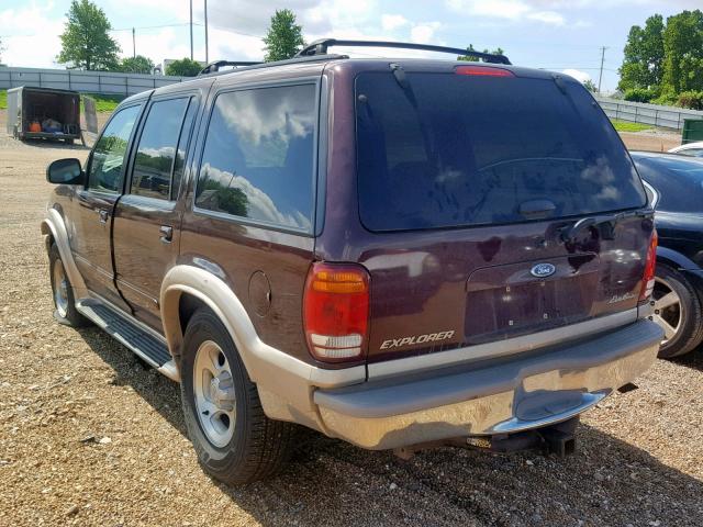 1FMZU84P6YZB29218 - 2000 FORD EXPLORER E BURGUNDY photo 3