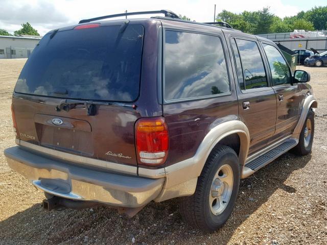 1FMZU84P6YZB29218 - 2000 FORD EXPLORER E BURGUNDY photo 4