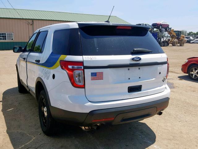 1FM5K8AR6FGC41648 - 2015 FORD EXPLORER P WHITE photo 3