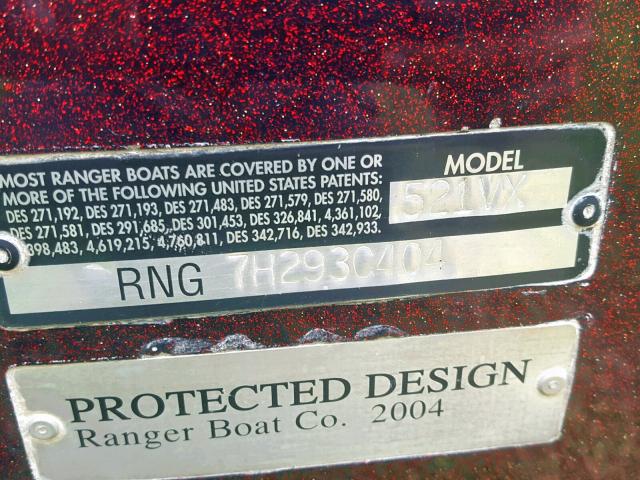 RNG7H293C404 - 2004 LAND ROVER 521VX RED photo 10