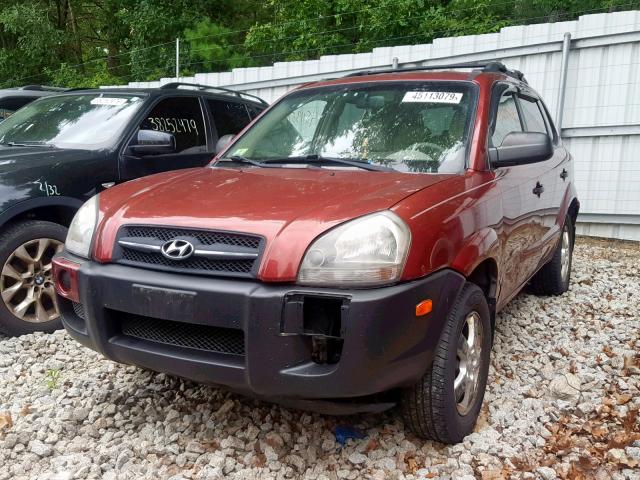 KM8JM72B25U215116 - 2005 HYUNDAI TUCSON GL RED photo 2