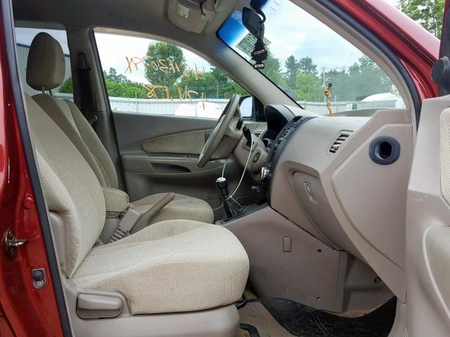 KM8JM72B25U215116 - 2005 HYUNDAI TUCSON GL RED photo 5