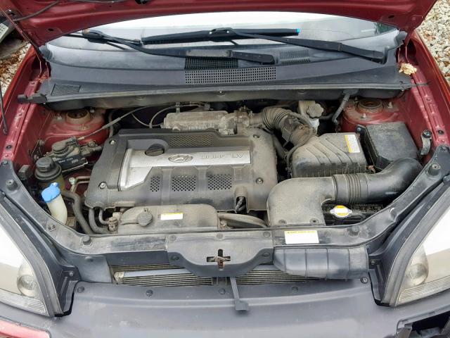 KM8JM72B25U215116 - 2005 HYUNDAI TUCSON GL RED photo 7