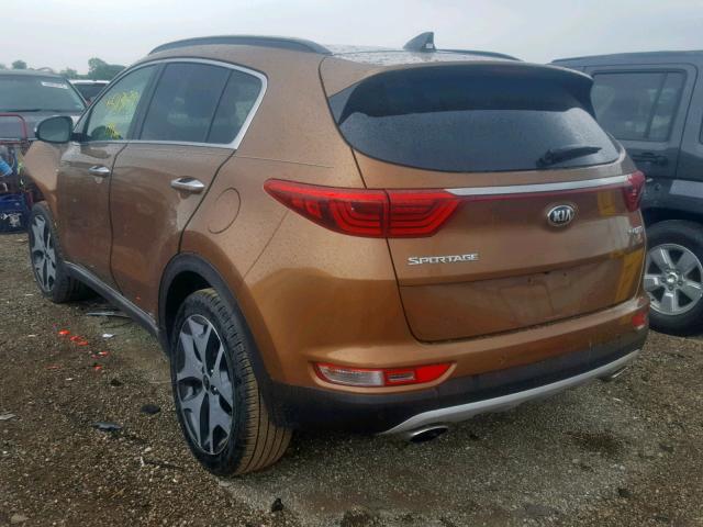 KNDPRCA66K7571155 - 2019 KIA SPORTAGE S BROWN photo 3