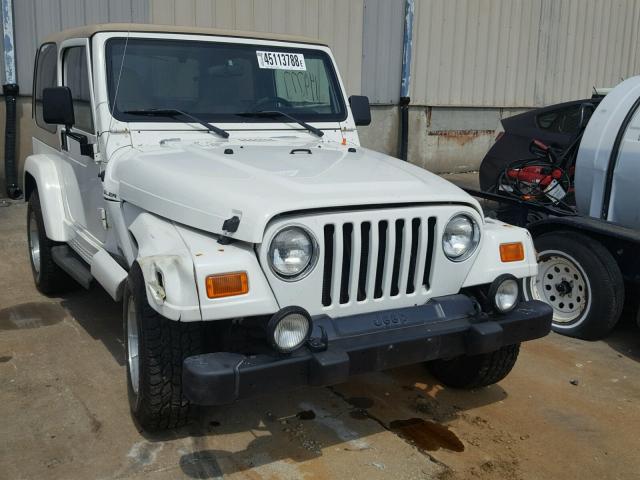 1J4FA59S3YP738249 - 2000 JEEP WRANGLER / WHITE photo 1