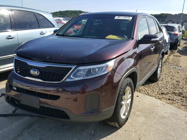 5XYKT3A63EG526208 - 2014 KIA SORENTO LX PURPLE photo 2