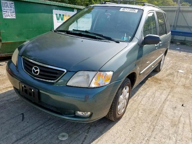 JM3LW28G2Y0155161 - 2000 MAZDA MPV WAGON GREEN photo 2