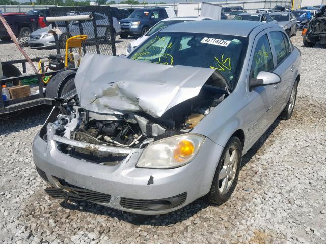 1G1AL58F887294468 - 2008 CHEVROLET COBALT LT SILVER photo 2