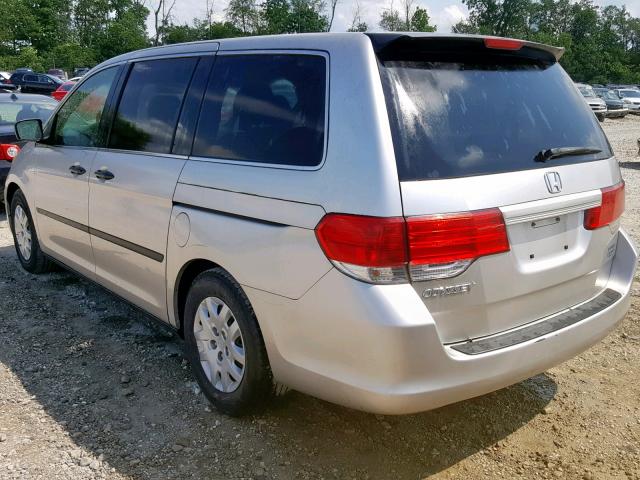 5FNRL38228B008099 - 2008 HONDA ODYSSEY LX SILVER photo 3