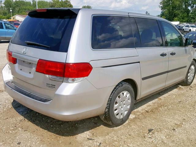 5FNRL38228B008099 - 2008 HONDA ODYSSEY LX SILVER photo 4