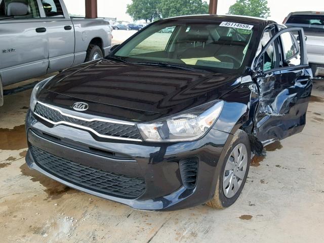 3KPA24AB6KE216998 - 2019 KIA RIO S BLACK photo 2