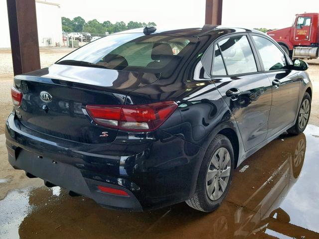 3KPA24AB6KE216998 - 2019 KIA RIO S BLACK photo 4