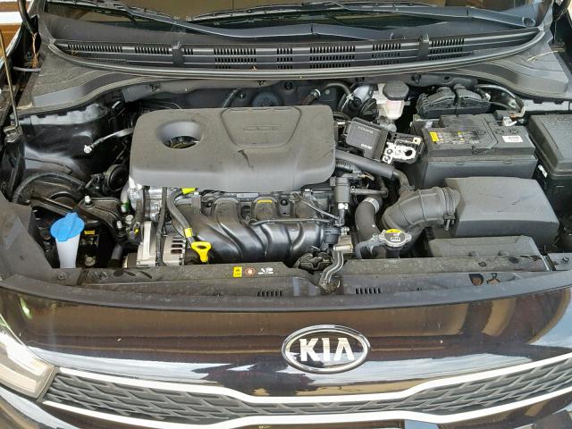 3KPA24AB6KE216998 - 2019 KIA RIO S BLACK photo 7